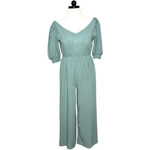 Sage Green Open Back Jumpsuit Sz Small